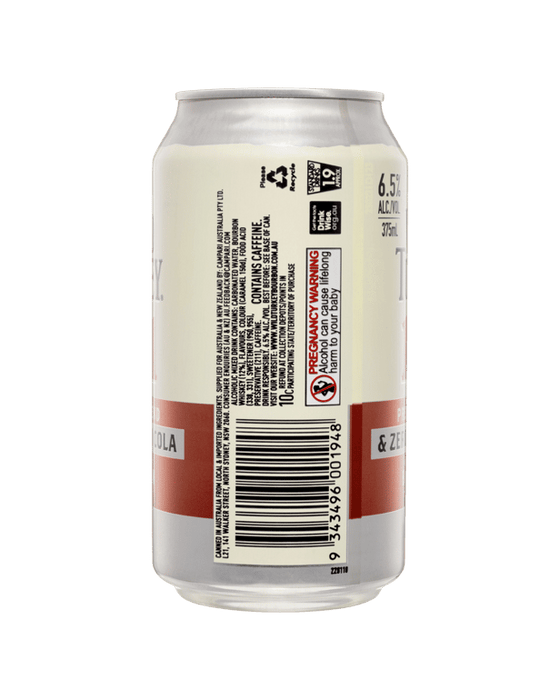 Wild Turkey 101 Bourbon and Zero Sugar Cola 375mL Cans